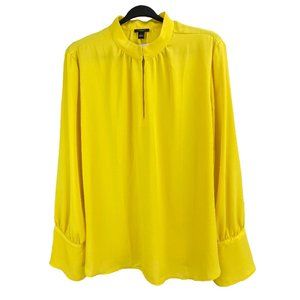 NEW! ANN TAYLOR Factory yellow long sleeve blouse. SZ L
